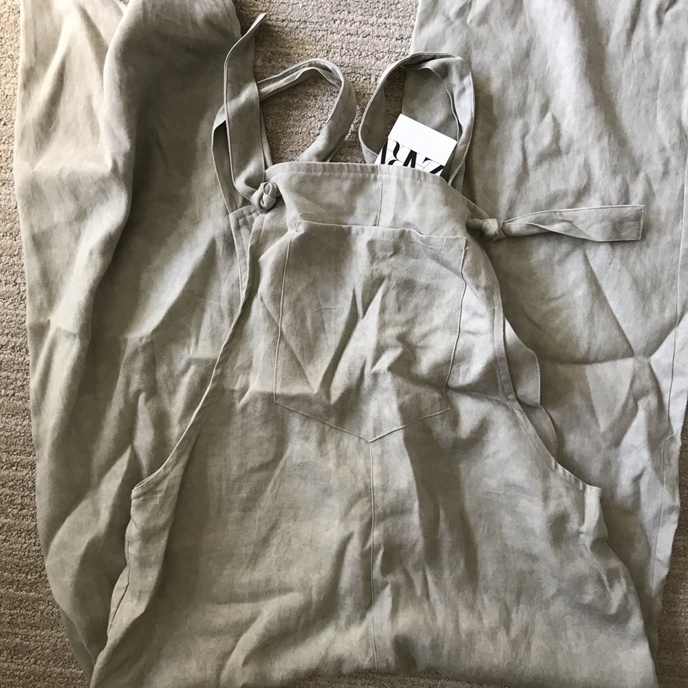 Zara khaki overalls